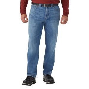 Duluth Ballroom Double Flex Standard Fit Jeans, Washed Medium Denim, Men's 38x32